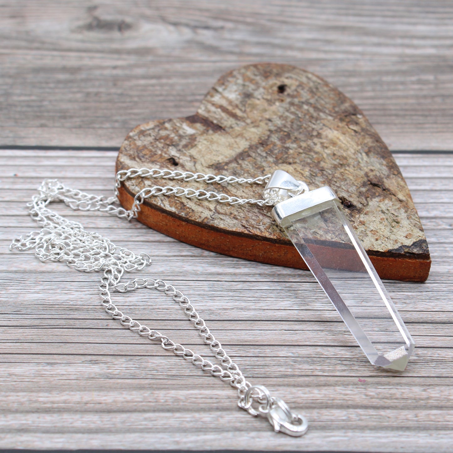 Clear Quartz Gemstone Necklace