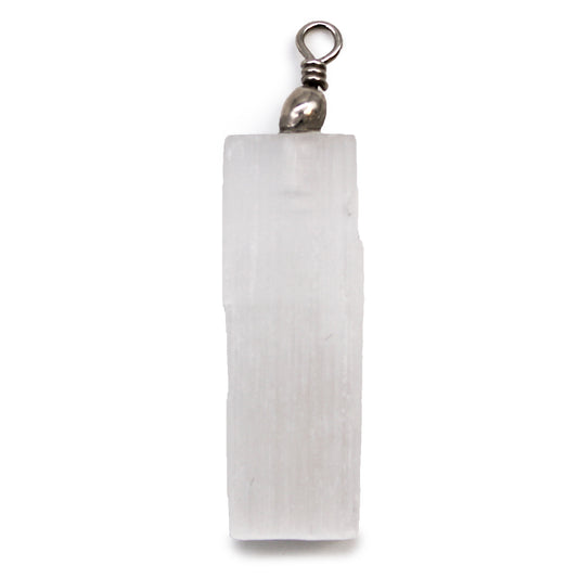 Selenite Raw Pendant