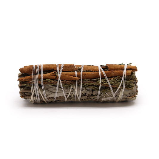 White Sage, Cedar and Cinnamon Smudge Stick