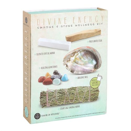 Divine Energy Smudge and Stones Wellness Kit