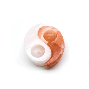 Selenite Ying Yang Candle Holder