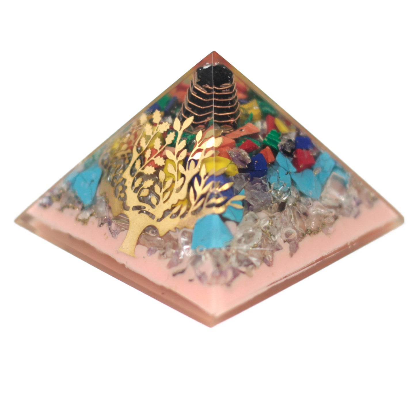 Orgonite Pyramid - tree (earth base) - Bensa