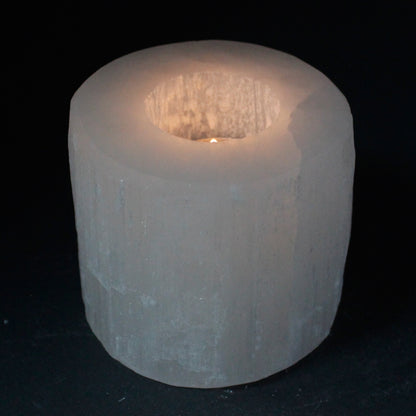 Selenite Cylinder Candle Holder - Bensa