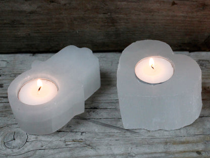 Selenite Cylinder Candle Holder - Bensa