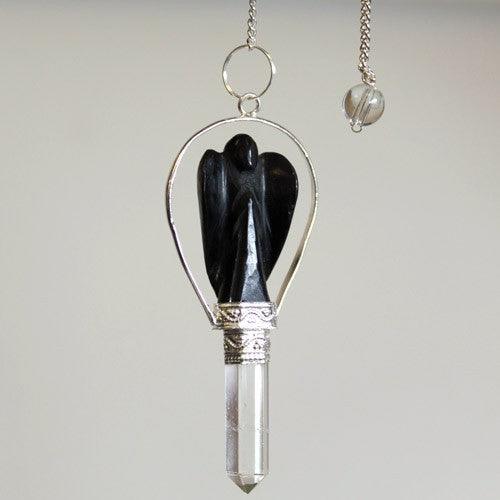 Angel Pendulum- Black Agate - Bensa